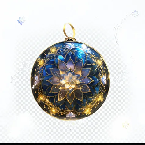 There is a picture of glass ornaments，There is a flower on it, 2806927615, 32745695, Magic amulet, Game Asset Mystery, 3580780586, Intricately Decorated Halo, 33861569