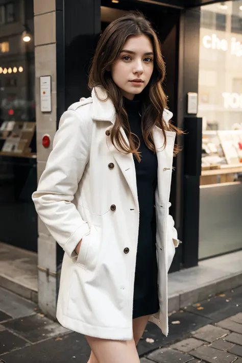 Girl White Skin with Coat