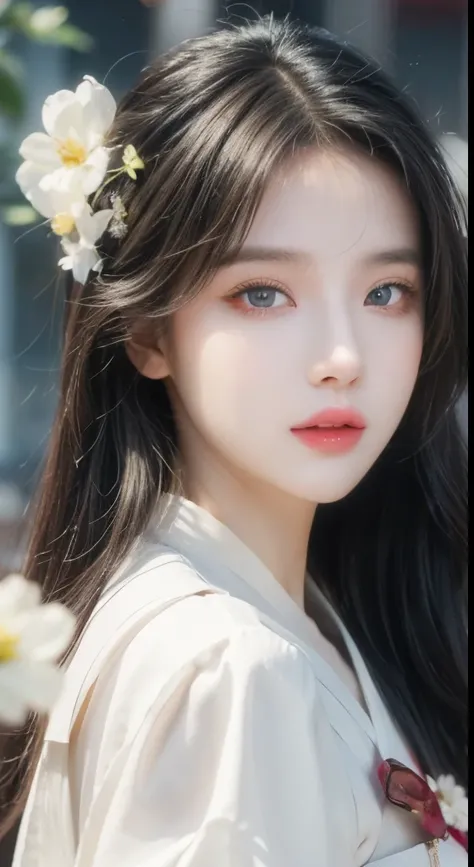 (masterpiece:1.2, best quality), (Exquisite eyes: 1.2), ((1 girl)), ((solitary)), (Red Eyes:1.4), (Exquisite eyes and exquisite face:1.3), ( Beautiful clear background: 1.2), (Extremely detailed CG, Very detailed, The best shadow: 1.1), ((Depth of Field)),...