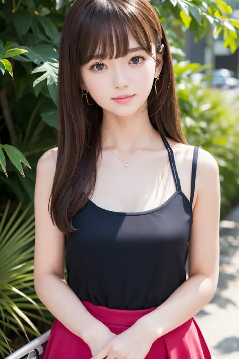 (((Ultimate beauty portrait)))、((Glowing Skin))、One Girl、Beautiful 15 year old Japanese girl、Bright expression、((Brown Hair))、(Cleavage)、(Mini Cart:1.5)、((Big eyes that shine like jewels))、Open the clothes、pantyhose、Glowing Skin、(Medium Hair)、(Smooth ponyt...