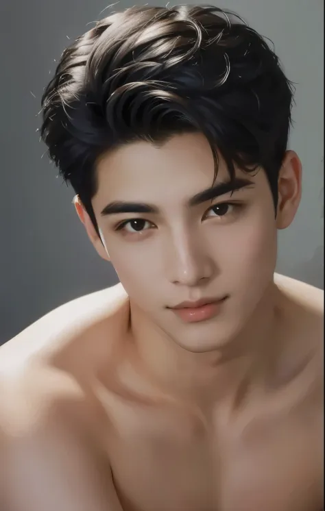 Araaf&#39;s portrait of a man wearing a shirt posing for a photo., Inspiration from Yan Juncheng, Inspiration from Zhang Han, realistic. Cheng Yi, Yanjun Chengt, Inspired by Russell Dongjun Lu, Inspiration from Yong Hao Han, The style of K-pop idols, Inspi...