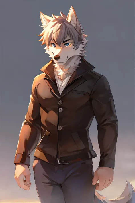 wolf，male，short hair