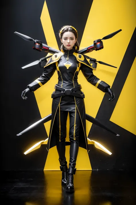 (drone)( in black and yellow ) (stark)
