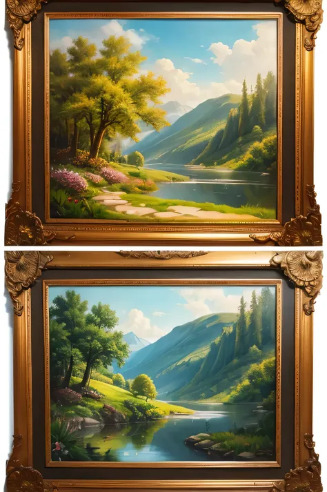 Painting　Landscape　wall　front　Picture Frame　room