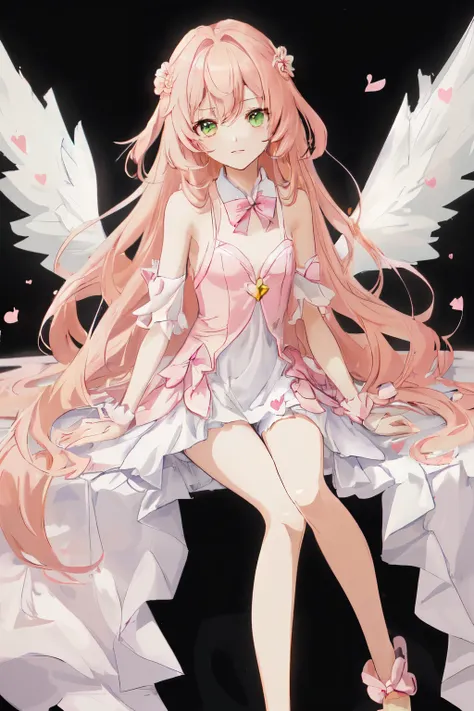 1_girl, (anime, kawai:2), (masterpeice, best_quality, clean:1.5), (sky_background:1.2), (cute, cute_smile, young:1.5), (delicate, extremely_delicate, beautiful, thin:1.5), (girlfriend, angel:1.8), (green_eyes, simple_eyes:1.8) (long_hair, blond_hair, weari...