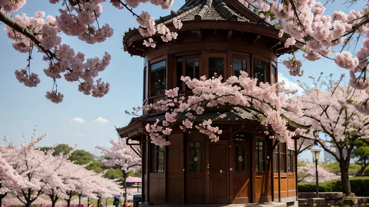 Pink cherry blossoms