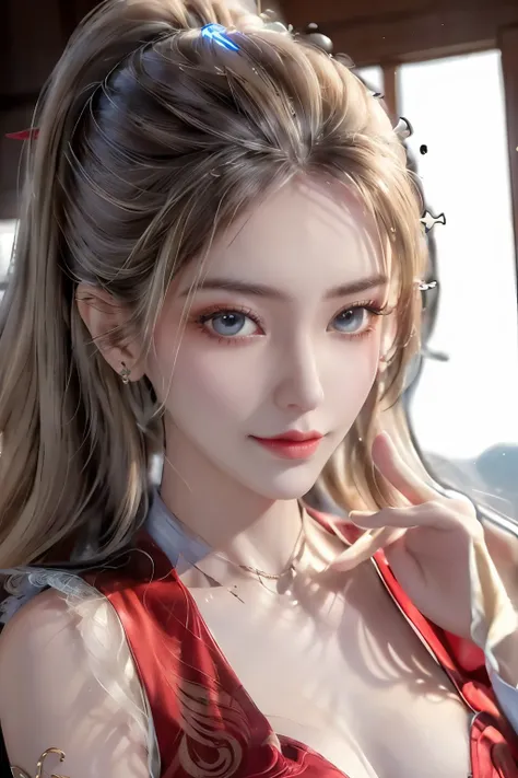 raw image, Chinese palace scenery, realistic, best shadow, realistically, dark light, Full show, Full body view of the girl, high resolutionเป็นพิเศษ, Detailed nipple pattern, photo-realistic, Masterpiece, Very detailed eyes and face, big breast, small wai...