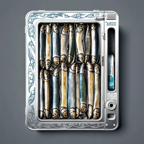 tinned sardines in compact vending machine, tattoo design, japanese retro, doctor, lineart pstyl3, negative space, abstract, int...