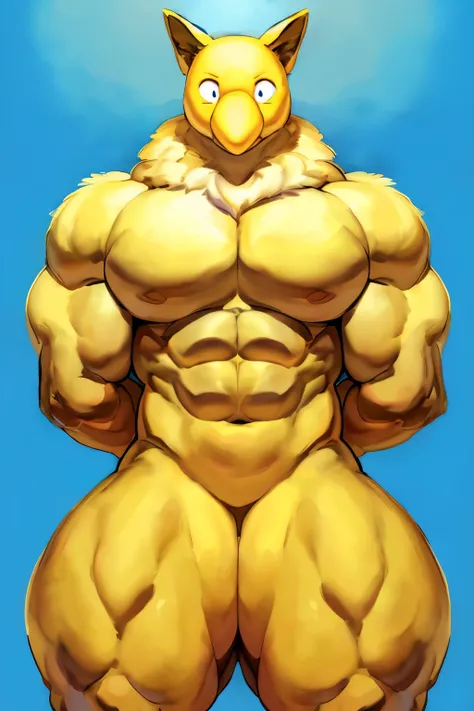 Furry, Anthro, Hypno, Male, (((muscular body, massive thighs, massive biceps, massive male pectorals, fluffy neck))), ((((wide-eyed, confused, looking at viewer, arms behind back)))), ((((((massive bulky torso)))))), Plain background, by buta99, by meesh, ...