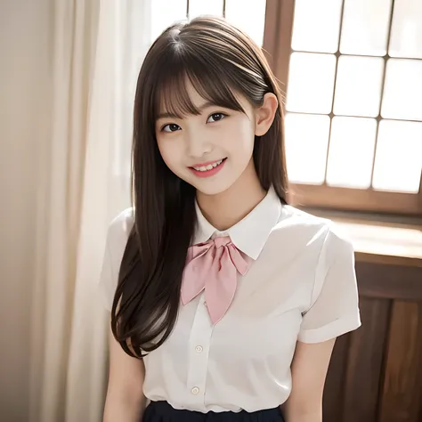 (highest quality, masterpiece:1.2), highest quality, High resolution, 1080P, 8K, Height: 158cm, ((A noble and intelligent girl like Japanese cute girly lady is hypnotizing and giggling, A very sweet, very noble, pretty and neat Japanese beautiful cute girl...