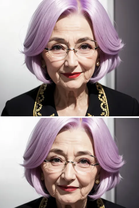 Realisian image generation of character known as grandma nilza. The 85-year-old lady who exudes credibility, confidence and seem kind
