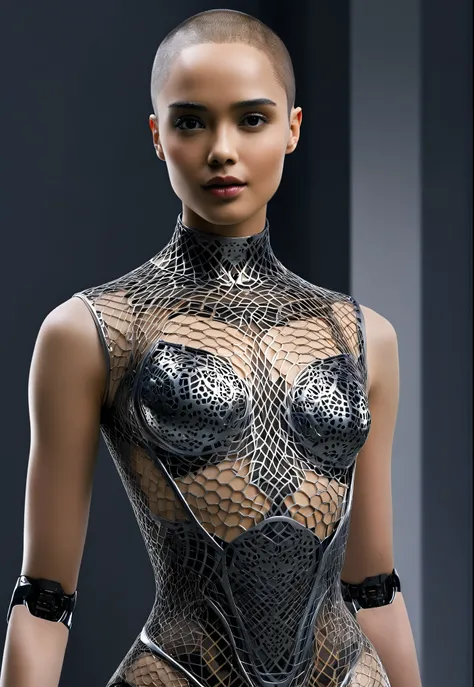 Here is a prompt for creating an image:
"Design a stunning and alluring female humanoid AI robot inspired by the film Ex Machina. The robot should have a face resembling that of an extremely gorgeous lady, with human-like, realistic skin. Ensure that the s...