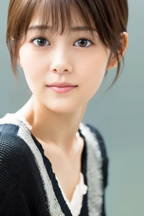 (High reality photograph, high resolusion), Skinny Japanese lady, 30 years old, cute face, detailed face, detailed eyes, various hair style, skinny figure, correct body anatomy, ((looking straight ahead)), facing the camera directly, single photo, a photo ...