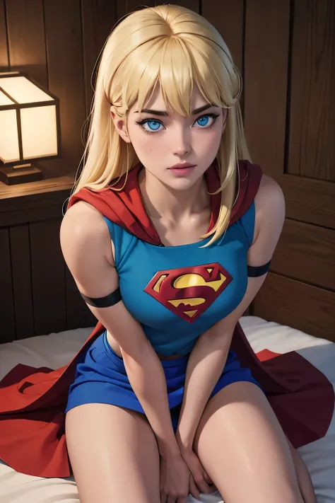 work of art, cru, linda arte, professional artist, 8k, very highly detailed face, very detailed hair, 1 girl, supergirl (hair bl...