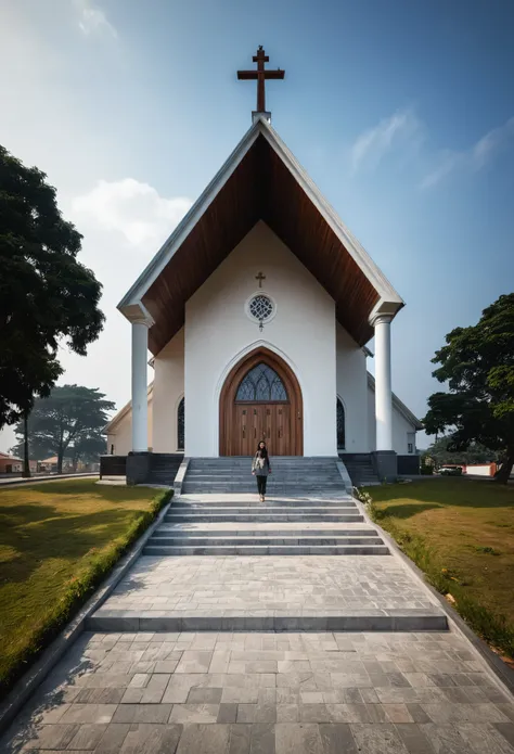 raw photo, best quality, ultra realistic, masterpiece, best quality skin, photography hd, dslr,
tcs, httlvn, modern church, road, people, house, facade design, outdoors, church,