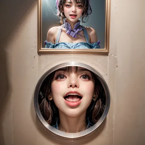 ((through wall)), SchoolGirls wearing uniforms, PUNIPUNI Radiant PearlSkin with Transparency, no legwear, PriceTags NamePlate . (Character concept art), Different types of hair colors, (((NOGIZAKA face variations))) Extremely Detailed very KAWAII face var...