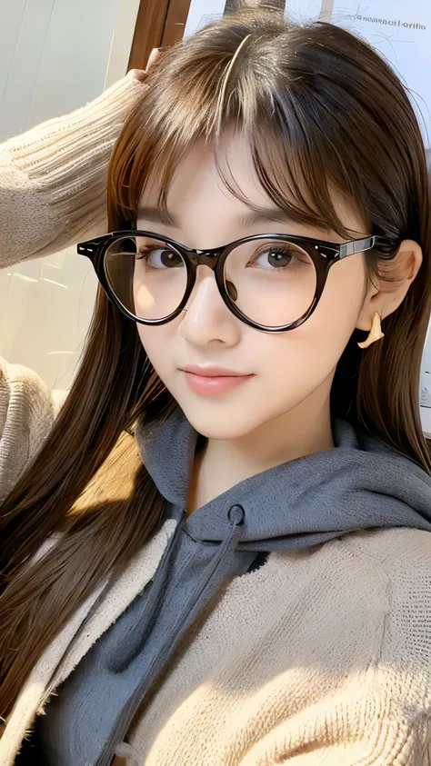 Girl Brown with Glasses