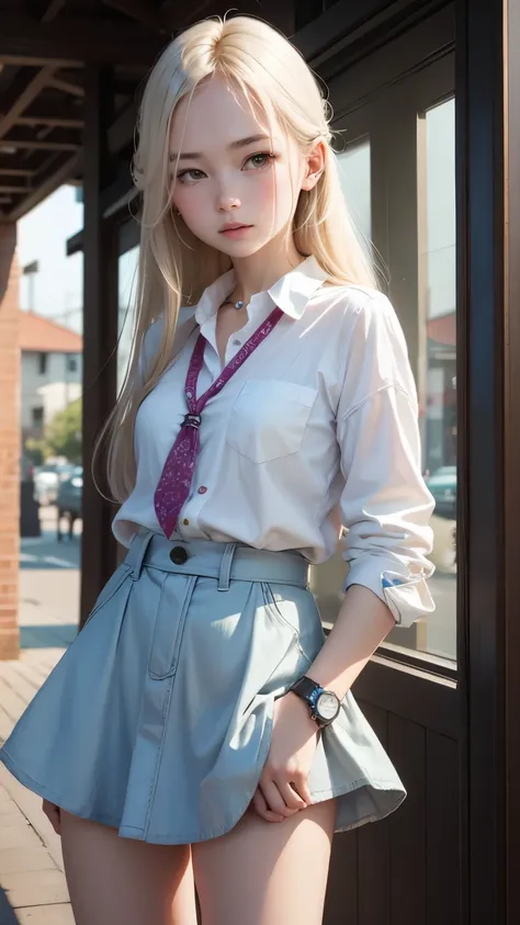 Girl White Skin with Watch