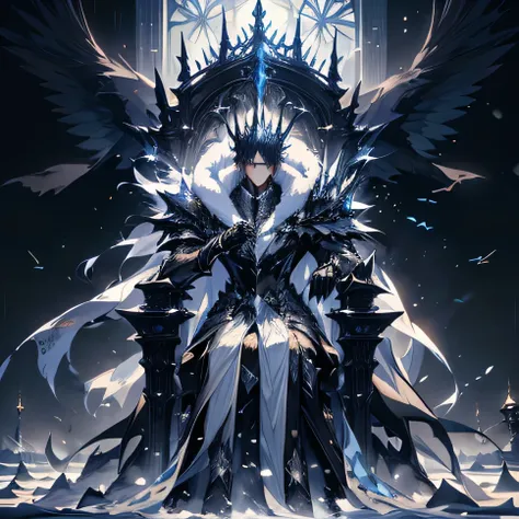 ((Masterpiece)),((best quality)),((Highly detailed)),((realistic,))  Very detailed), (Masterpiece), (best quality), (วอลล์เปเปอร์ 8k ที่มีรายVery detailed), Masterpiece,Very detailed,white ice throne, (white throne), Fantasy, Realistic photos, hyperrealism...