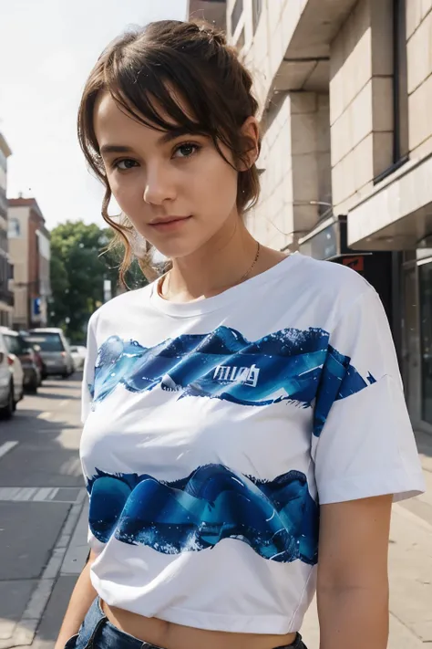 design a shirt highlighting  sublimed waves