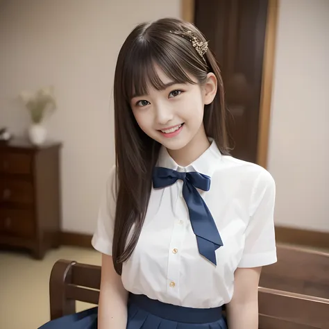 (highest quality, masterpiece:1.2), highest quality, High resolution, 1080P, 8K, Height: 158cm, ((A noble and intelligent girl like Japanese cute girly lady is hypnotizing and giggling, A very sweet, very noble, pretty and neat Japanese beautiful cute girl...