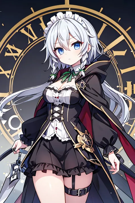 izayoi sakuya ripper clock black cloak chic chain knife