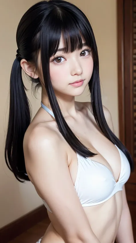 13 years old cute sexy little beautiful face、black


 bright hair flutters in front of cute face、very beautiful straight silky h...