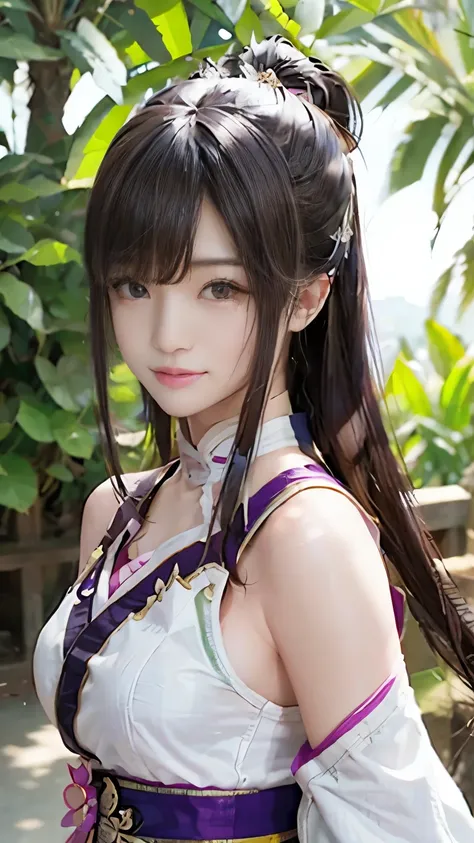 diaochan from sangoku musou 8,super realistic,hair ornaments,perfect diaochan costume,twin tailasterpiece、1 cute girl、17 year ol...