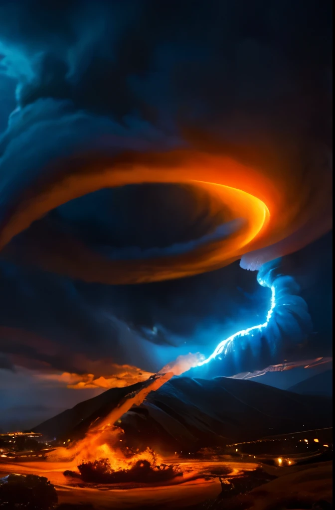 Giant orange tornado 