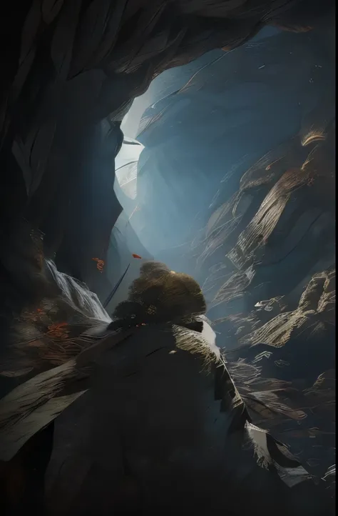 Earthquake splitting the earth in two