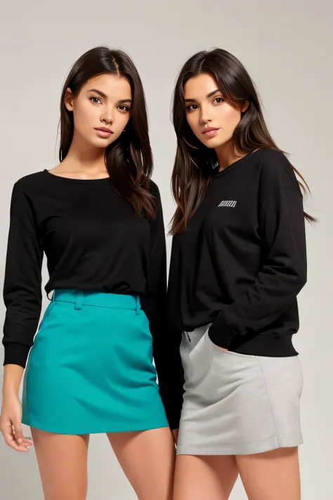 Two girls modelling 