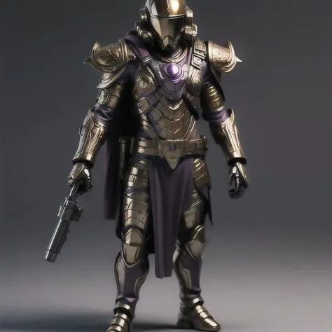 Close up of purple and gold toys, Super detailed fantasy characters, Science Fiction Characters render, detailed humanoid, Star Pathfinder Characters, Science Fiction Characters, Science Fiction Characters, humanoid character, very detailed character, Colo...