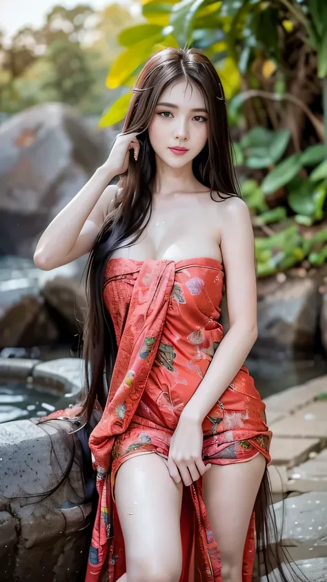 beautiful girl, my hair is three meters long., beauty that comes from long hair, every pair of eyes stared at the long hair., so...