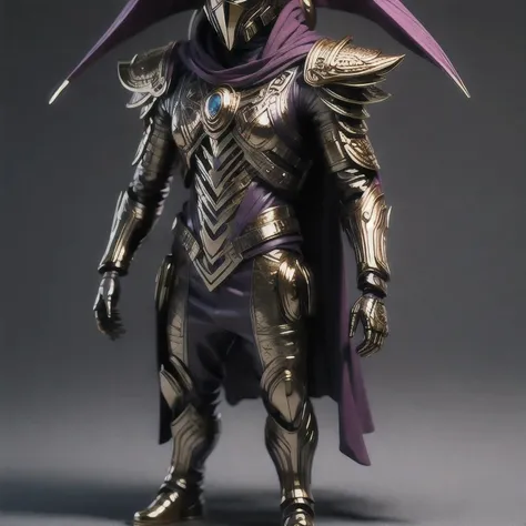 Close up of purple and gold toys, Super detailed fantasy characters, Science Fiction Characters render, detailed humanoid, Star Pathfinder Characters, Science Fiction Characters, Science Fiction Characters, humanoid character, very detailed character, Colo...