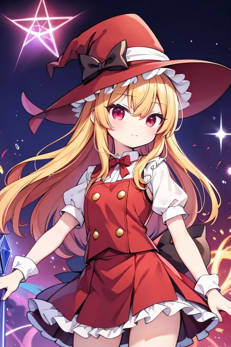 Kirisame Marisa laser red magician star red vest red magic hat