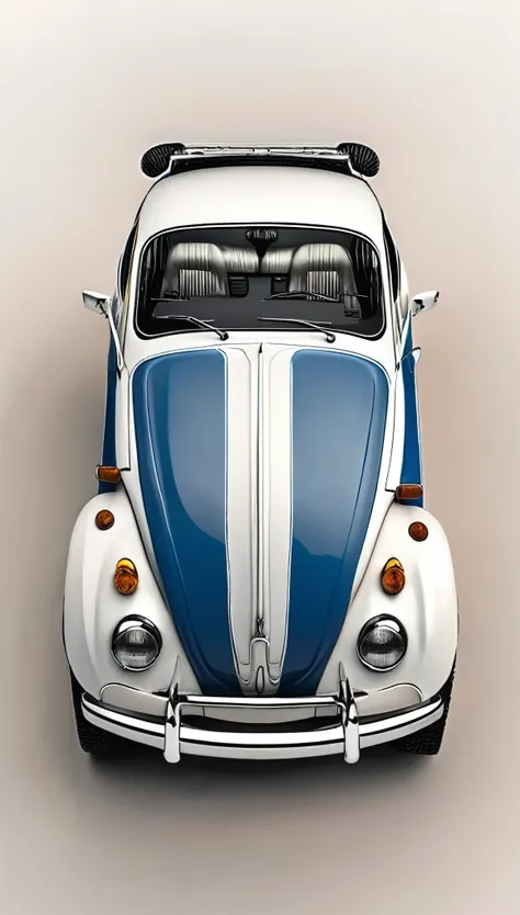 photographed from the front、volkswagen beetle-based custom car、designing the future、police vehicles、siren、white and blue two-ton...