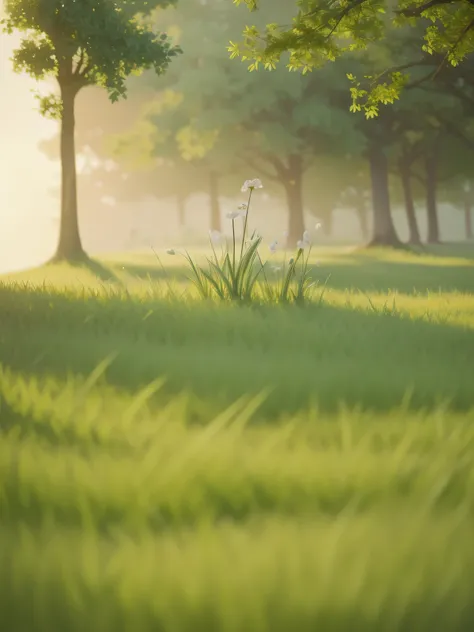 masterpiece, best quality，grassland，Light-sensitive，Light， (Extremely detailed CG unity 8k wallpaper), (best quality), (Best Illustration Award), Realistic lighting, (abyss), Beautiful and delicate light, Leng Jun