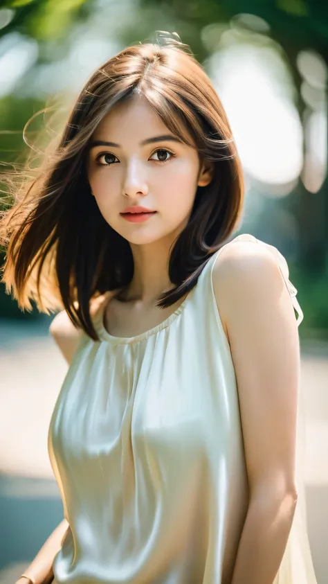 (Random Nationality):1.5, masterpiece, Highest quality, 8K, 20th Generation, (Large Breasts:1.2), cute, alone, sad, close, cute, Girlish, Delicate girl, Pure beauty,  RAW Photos, Professional photography, Portraiture, Soft Light, Professional Lighting, Bac...