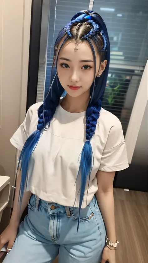 beautiful woman with braids