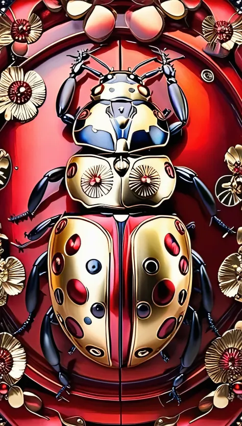 ladybug、metallic、red、mechanization