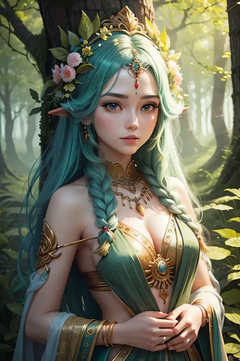 create the image of a nature goddess