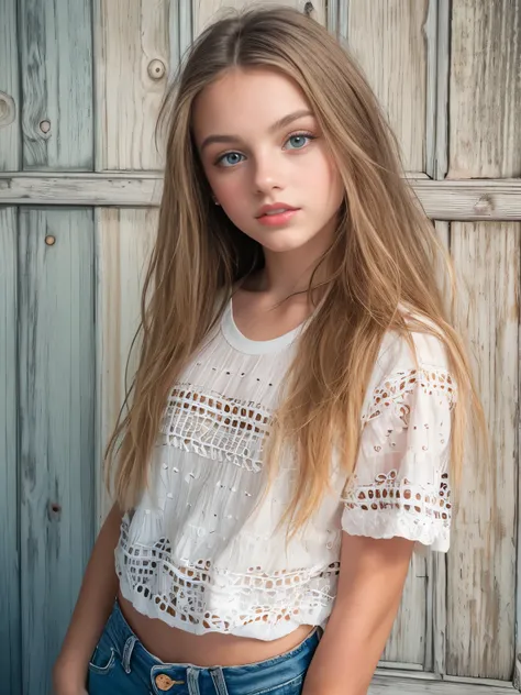 (tween fashion model), at a photography studio, full body, pale white girl, blueeyes, super long hair, waist length hair, skinny...