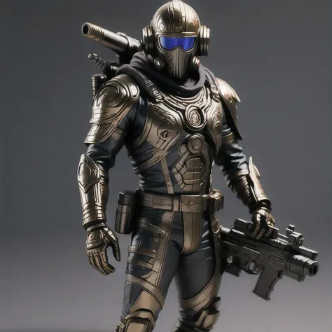 rainstorm (((Maya)))Close-up of a man toy holding a gun, Painted Action Figures, an aztec warrior, Art Station Masterpiece, Colored zbrush rendering, Warrior in sci-fi armor, Super detailed fantasy characters, Assembling, High-octane rendering, Drawing in ...