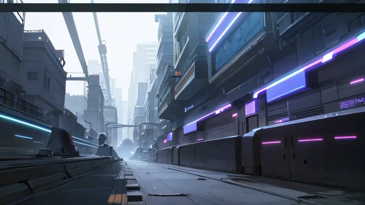 futuristic Anime style background for the video game " the first descendant", highly detailed, 