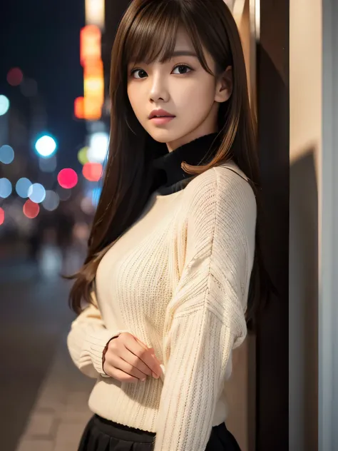 ​masterpiece, 1 beautiful girl, detailed eye, Puffy eyes, top-quality, high resolution, (Realisticity: 1.4), cinematlic lighting, Asian Beauty, Korea idol, Super beauty, Beautiful skin, slender, (A hyper-realistic), (hight resolution), (8K), (ighly detaile...