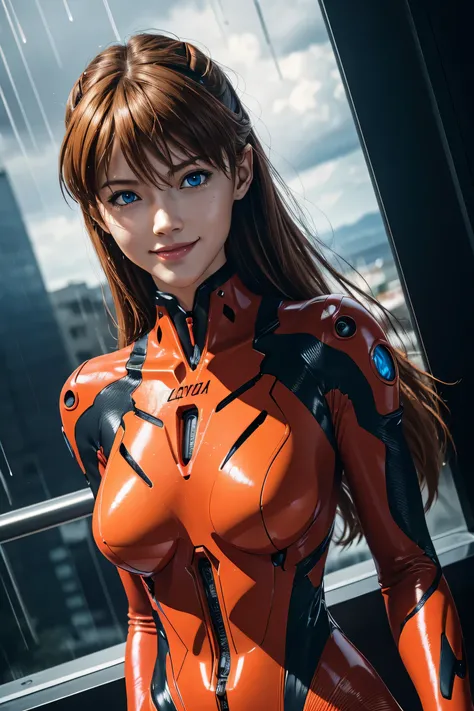 Evangelion,Asuka Langley,blue eyes,Plug Suit,Bodysuits,Interface Headset,赤いBodysuits,Ultra HD,super high quality,masterpiece,Digital SLR,Photorealistic,Detailed details,Vivid details,Depicted in detail,A detailed face,Detailed details,Super Detail,Realisti...