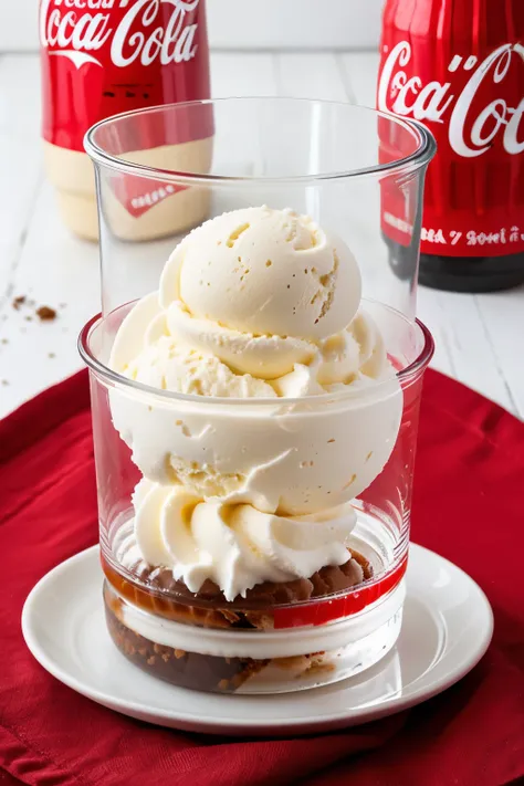 Create a Coca Cola flavored ice cream, Make sure it is in an acrylic container that can withstand the cold., like the first image you gave me 

