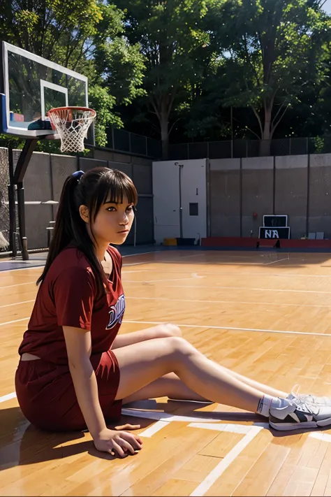 Basketball court , size 16:9 , anime , background 