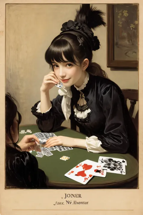 James Whistlers Nocturne.,smile,Women playing cards