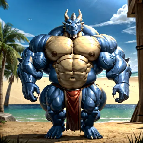 the dragon slayer, eastern dragon warrior, male dragon, hefty body, with very big muscles, hulking, huge, colossal body, extremely strong, huge abdominal muscles, hefty abs, pecs, plump big muscle abs, Strong and robust muscle abs, daddy body muscle-gut ab...